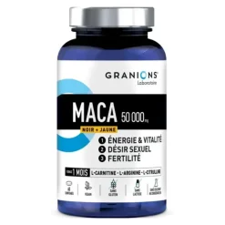Maca noir + jaune 50000mg Granions - pot de 60 comprimés