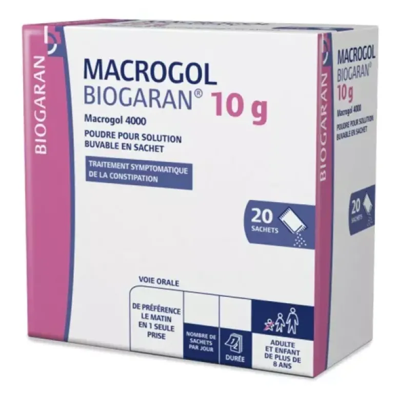 Macrogol 10 g Biogaran - boite de 20 sachets