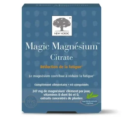 Magic magnésium citrate New Nordic - boîte de 60 comprimés
