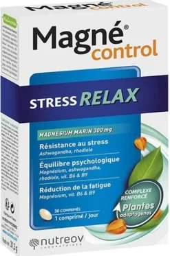 Magné Control stress relax Nutreov - boite de 30 comprimés