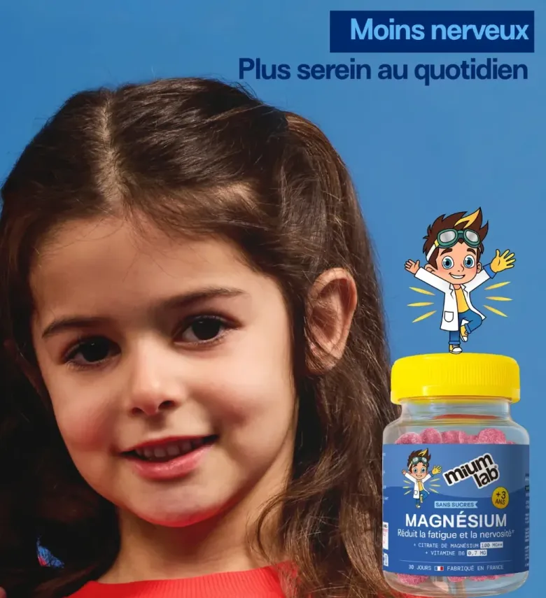 Magnésium enfants sans sucres Mium Lab - pot de 30 gummies