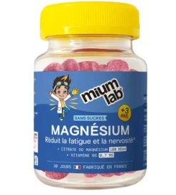 Magnésium enfants sans sucres Mium Lab - pot de 30 gummies