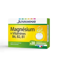 Magnésium et Vitamines B6, B2 et B1 Juvamine - boîte de 30 comprimés effervescents