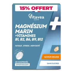 Magnésium marin et vitamines saveur orange Vitavea - offre spéciale boite de 28 comprimés