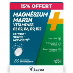 Magnésium marin + vitamines B1 B2 B6 B9 B12 Vitavea - boite de 28 comprimés effervescents offre spéciale