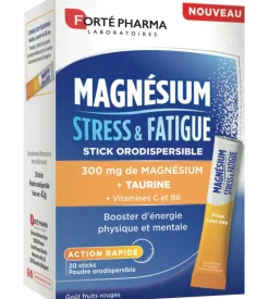 Magnésium stress & fatigue Forté Pharma - boite de 20 sticks
