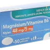 Magnésium vitamine B6 Mylan 48 mg/5 mg – 50 comprimés pelliculés