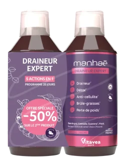 Manhaé draineur expert 5 actions en 1 programme 20 jours Vitavea