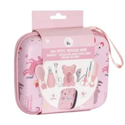 Ma petite trousse de soins bébé rose Plic – 9 pièces