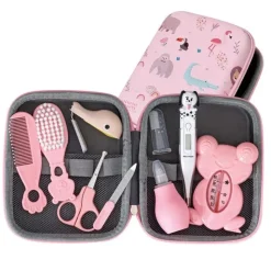 Ma petite trousse de soins bébé rose Plic – 9 pièces