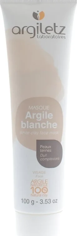 Masque argile blanche peaux ternes prête à l'emploi Argiletz - tube de 100 g