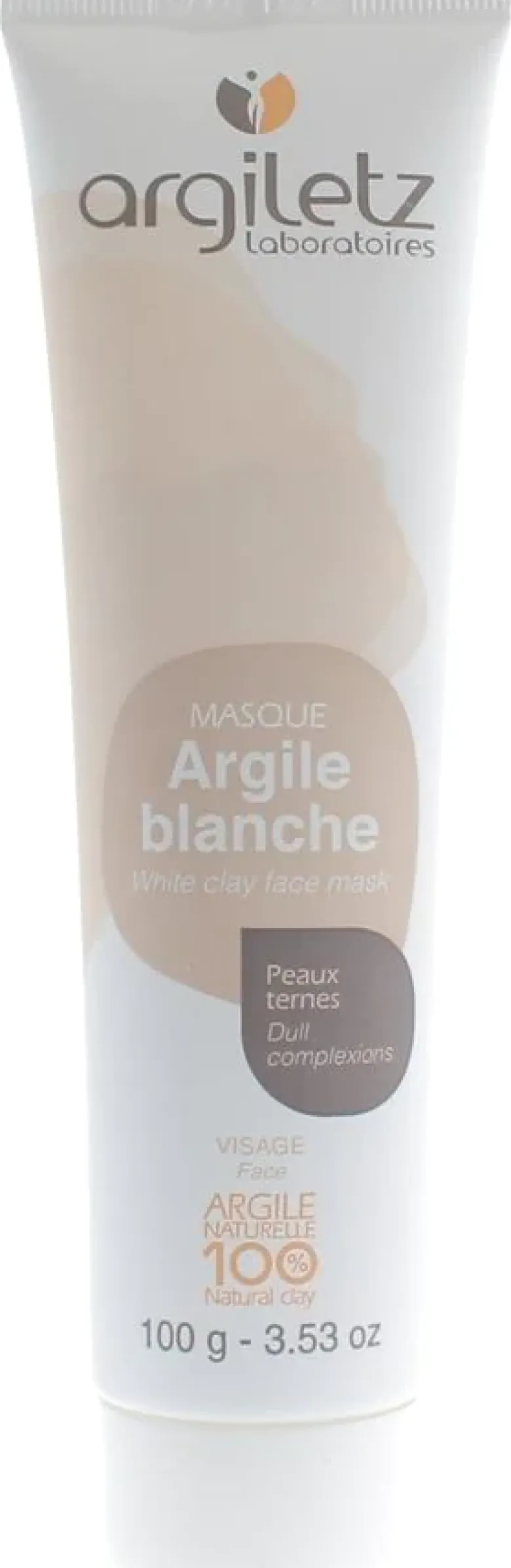 Masque argile blanche peaux ternes prête à l'emploi Argiletz - tube de 100 g