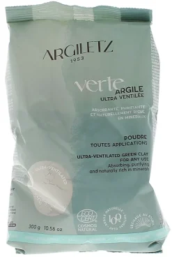 Masque et bain argile verte ultra ventilée Argiletz - sachet de 300 g