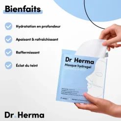 Masque hydrogel hydratation et éclat Dr Herma