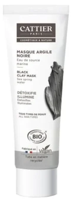 Masque à l'argile noire bio Cattier - tube de 100ml