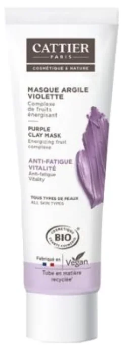 Masque à l'argile violette bio Cattier - tube de 100 ml