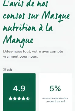Masque nutrition à la mangue Klorane - pot de 150 ml