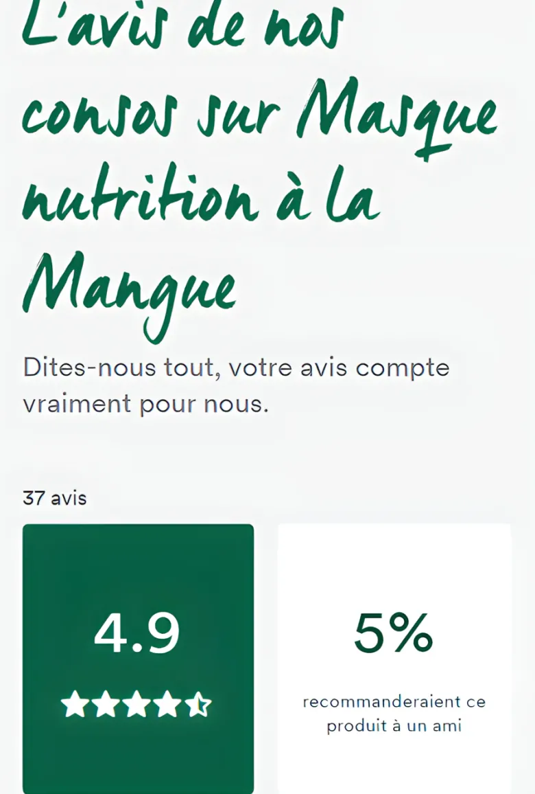 Masque nutrition à la mangue Klorane - pot de 150 ml