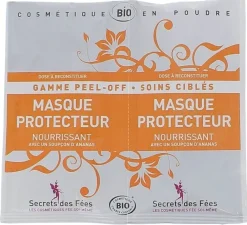 Masque Protecteur Nourissant Bio Gamme Peel-Off Secrets des Fées - 2 masques de 8 g