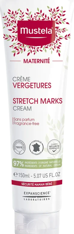 Maternité Crème vergetures sans parfum Mustela - tube de 150 ml