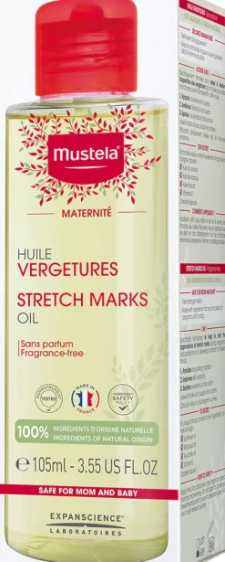 Maternité Huile vergetures bio Mustela - flacon de 105 ml