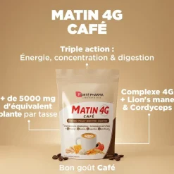 Matin 4G Café Forté Pharma - sachet de 150g (30 tasses)