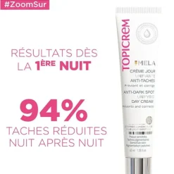 MELA Crème nuit anti-taches peeling doux Topicrem - tube de 40 ml