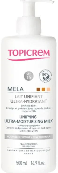 Mela lait unifiant ultra-hydratant Topicrem