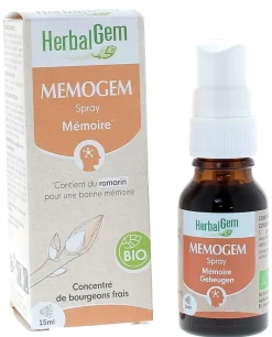 Memogem spray mémoire bio Herbalgem - spray de 15ml