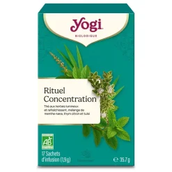 Menthe Concentration bio Yogi - boite de 17 sachets