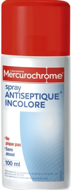 Mercurochrome spray antiseptique incolore – 100 ml
