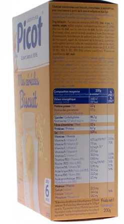 Mes céréales biscuit Picot - boite de 200g