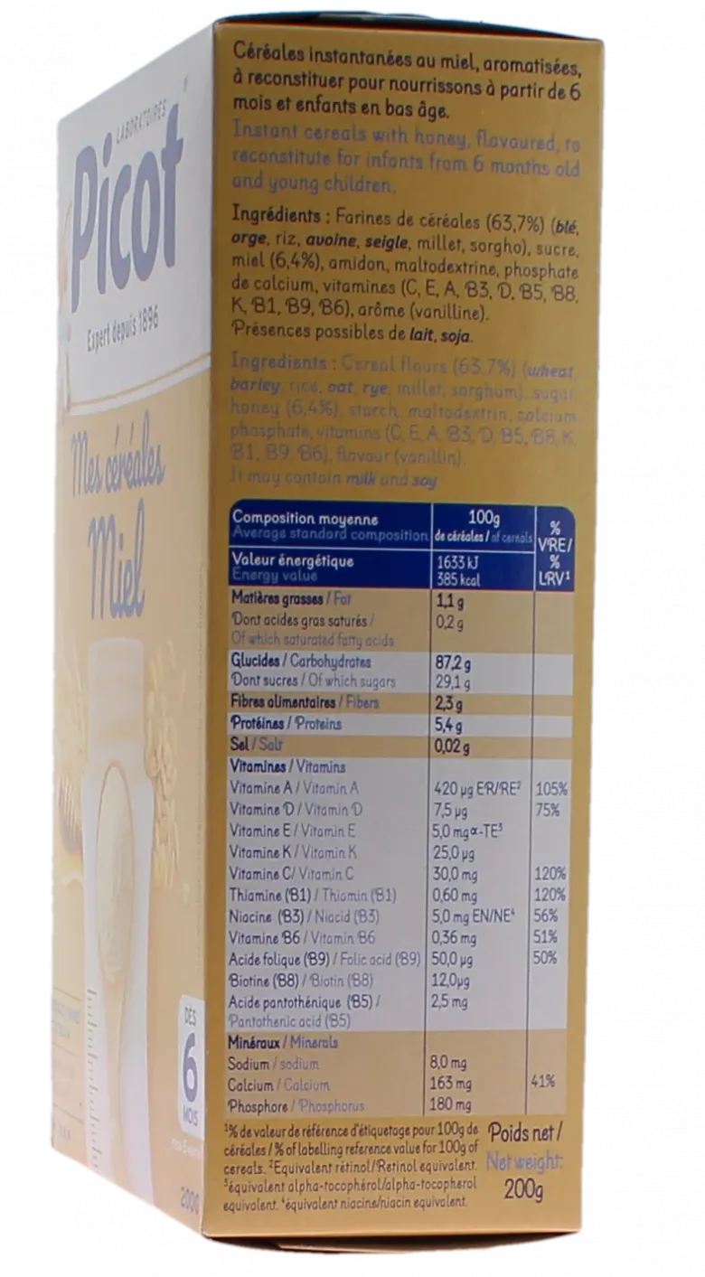 Mes céréales miel Picot - boite de 200g