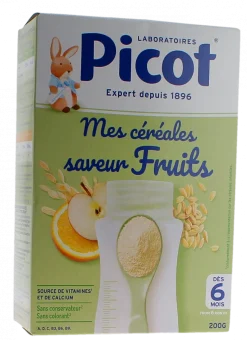 Mes céréales saveur fruits Picot - boite de 200g