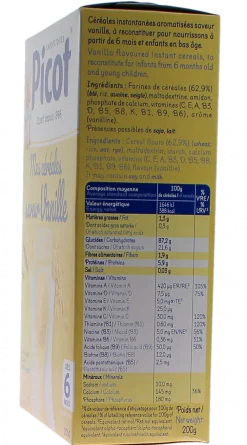 Mes céréales saveur vanille Picot - boite de 200g
