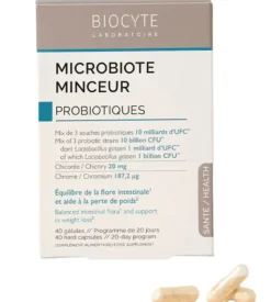 Microbiote minceur probiotiques Biocyte - boîte de 40 gélules