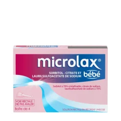 Microlax bébé solution rectale – 4 récipients unidoses de 3 ml