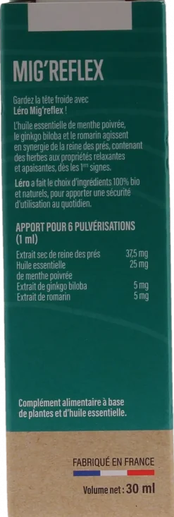 Mig'Reflex goût menthe Lero - spray de 30ml