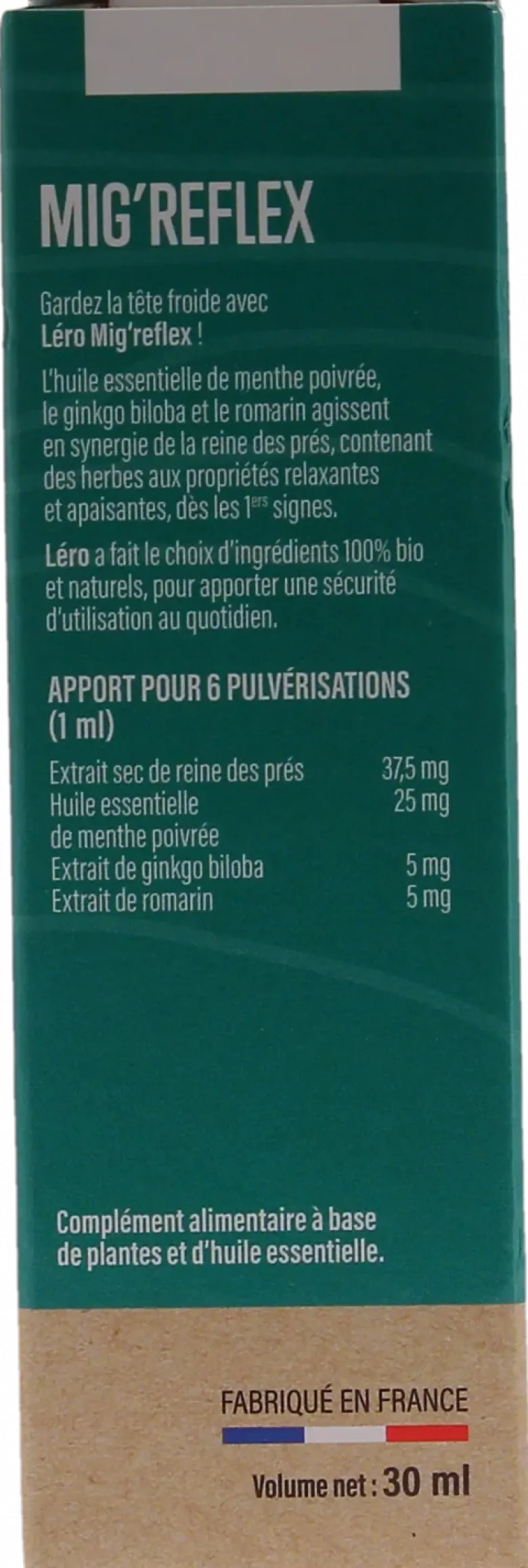 Mig'Reflex goût menthe Lero - spray de 30ml