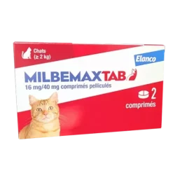 Milbemaxtab pelliculés chats de plus de 2 kg Elanco – 2 comprimés