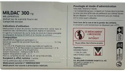 Mildac 300 mg comprimé enrobé - boite de 45 comprimés