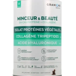 Minceur & beauté en-cas protéiné + collagène goût chocolat Granions - pot de 375g (15 sachets)