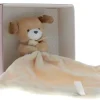 Mini doudou chien mouchoir Doudou et compagnie - boîte avec doudou de 20 cm