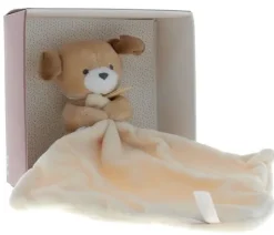 Mini doudou chien mouchoir Doudou et compagnie - boîte avec doudou de 20 cm