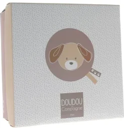 Mini doudou chien mouchoir Doudou et compagnie - boîte avec doudou de 20 cm