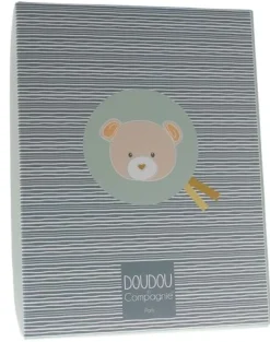 Mini doudou ours attache sucette Doudou et compagnie - boîte avec doudou de 15 cm