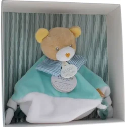Mini doudou ours bleu Doudou et compagnie - boîte avec doudou de 20 cm