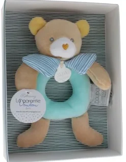 Mini doudou ours hochet Doudou et compagnie - boîte avec doudou de 20 cm