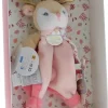 Mini doudou renne attache sucette Doudou et compagnie - boîte avec doudou de 15 cm