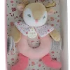 Mini doudou renne hochet Doudou et compagnie - boîte avec doudou de 20 cm